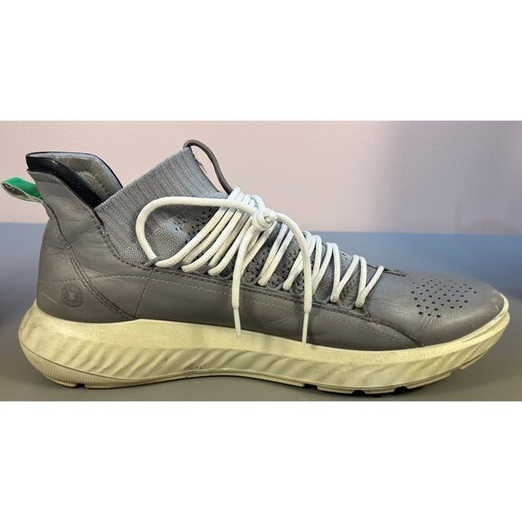 ECCO St.1 Lite Mens 13 Wild Dove Gray "YAK Leather" Mid Cut Sock Sneaker *READ - Picture 6 of 16